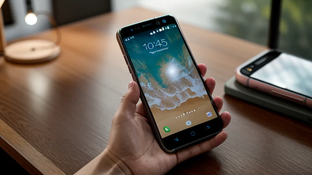 Un smartphone affichant un appel entrant provenant du Royaume-Uni.