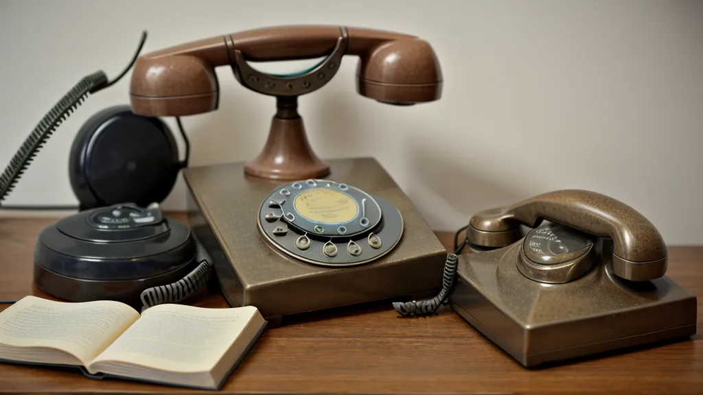 Téléphone de bureau et carnet de notes d'anglais dans un environnement de travail