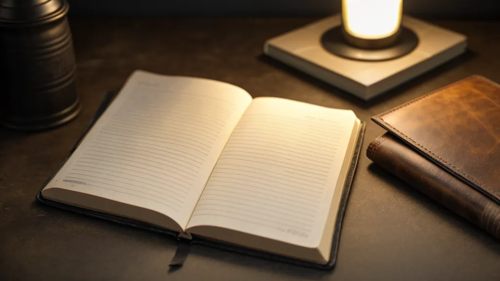 Gros plan sur un carnet de notes ouvert à côté d'un clavier d'ordinateur.